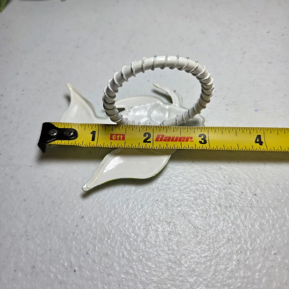Metal Fish Napkin Rings Green‎ Blue Nautical Beach Set of 8